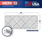 BNX 10x24x1 MERV 13 Pleated Air Filter – Made in USA (4-Pack)