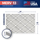 BNX TruFilter 16x24x1 MERV 13 Pleated Air Filter – Made in USA (4-Pack)