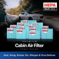 BNX TruFilter C7034 Cabin Air Filter, HEPA 99.97%, Compatible With Hyundai: Accent, Elantra, Elantra Coupe, Elantra GT, Tucson, Kia: Forte, Forte Koup, Forte5