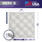 BNX TruFilter 20x20x4 MERV 8 Pleated Air Filter – Made in USA (2-Pack) (Slim Fit)
